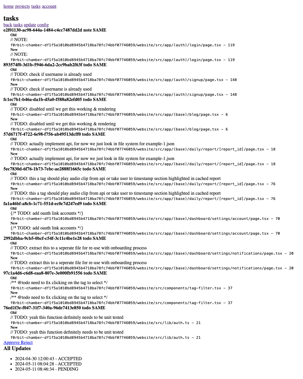 repo codebase scanning